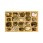 Gold Toned Resin Box with Decorative Gem Lid