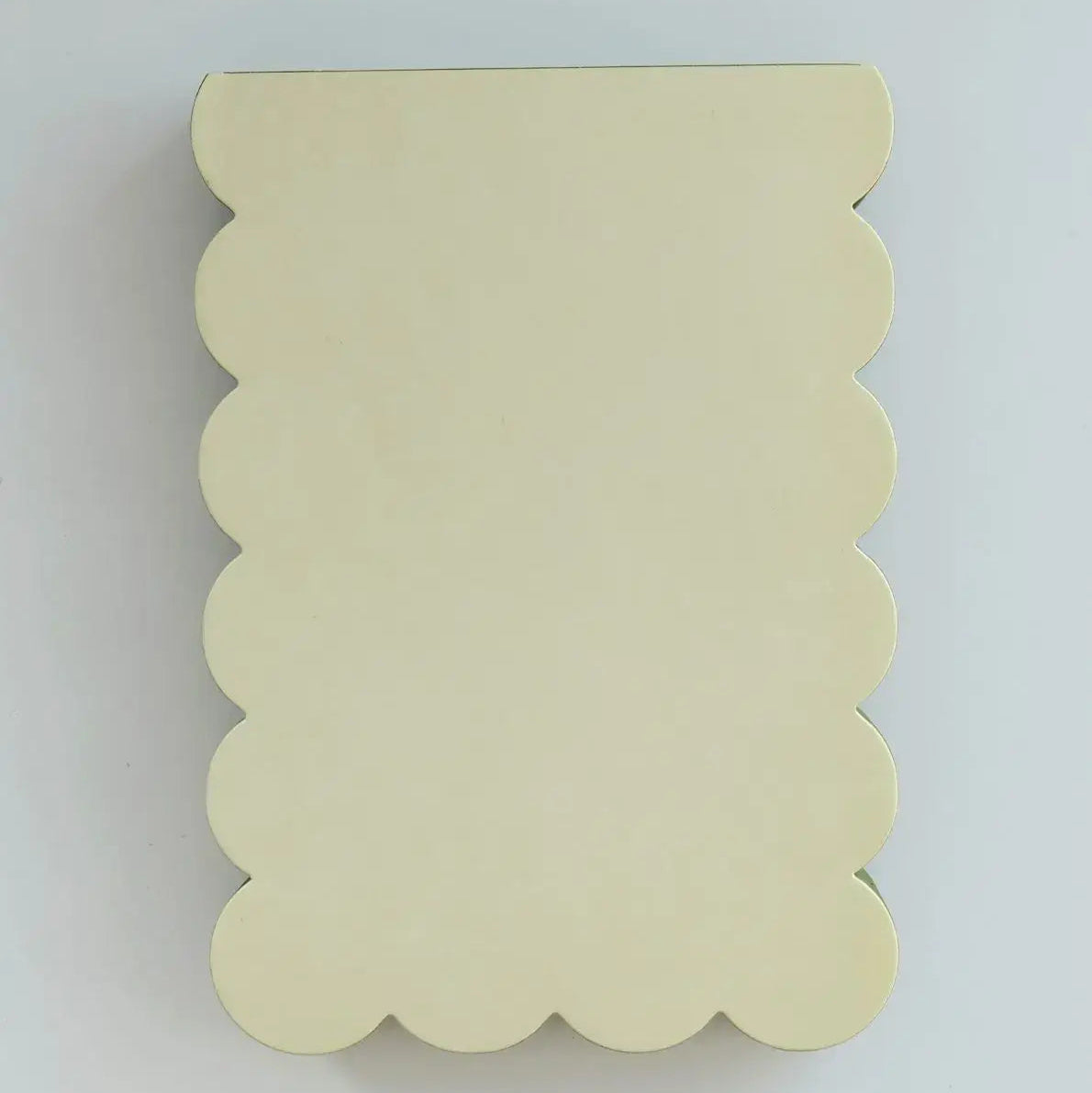 Scallop Edged Notepad | Chartreuse + Olive Edge