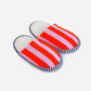 Stripe Slippers by Verloop Knit: Poppy Lilac