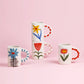 Red Poppy Handmade Ceramic Coffee Mug