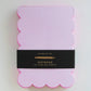 Scallop Edged Notepad | Lilac + Hot Pink Edge