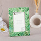Handmade Green Leaf Bone Inlaid Picture Photo Frame: 4"x6"