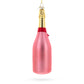 Rose Sparkling Wine Bottle Glass Ornament