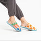 Pattern Patch Slide Slippers by Verloop Knits: Candy