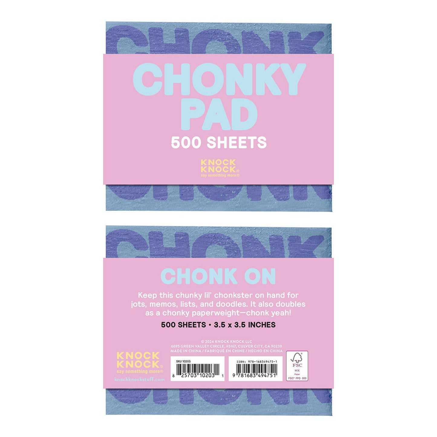 Keep On Chonkin’ Chonky Dog Note Pad