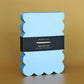 Scallop Edged Notepad | Aqua + Blue Edge
