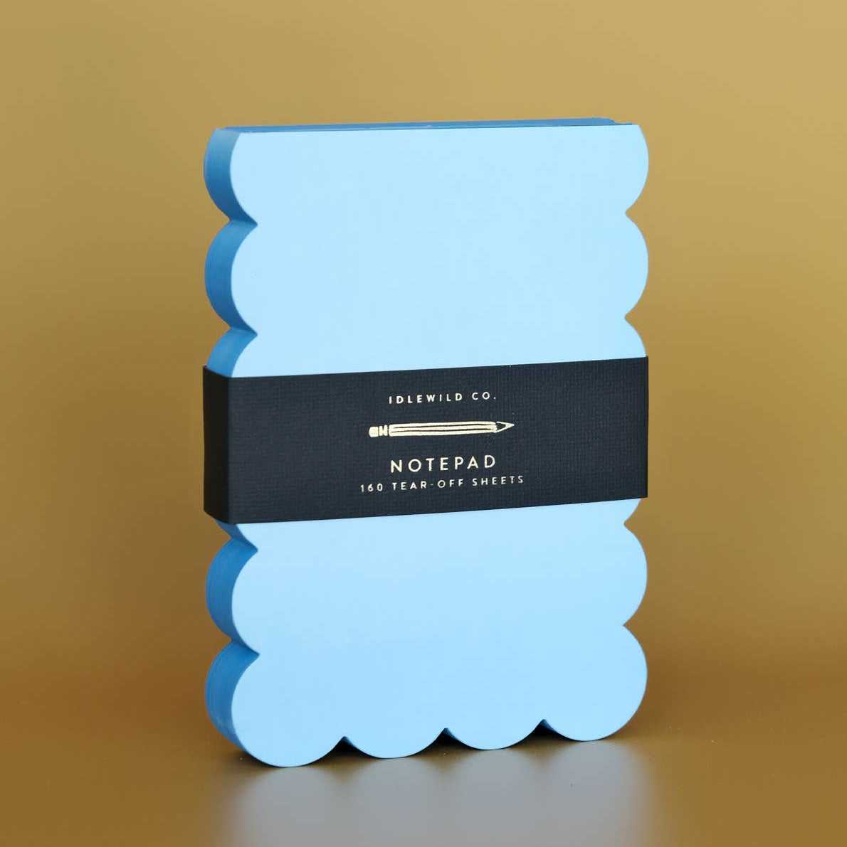 Scallop Edged Notepad | Aqua + Blue Edge