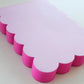 Scallop Edged Notepad | Lilac + Hot Pink Edge