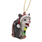 Screaming Opossum Wrapped in Lights Ornament