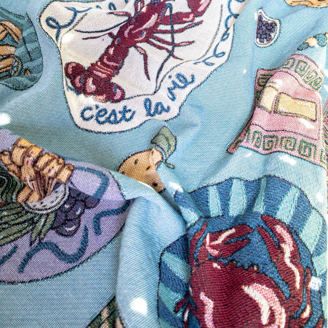 C'est La Vie Lobster Blanket by Lindy Stark
