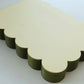 Scallop Edged Notepad | Chartreuse + Olive Edge