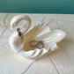 Vintage Porcelain Swan Ring Dish By Lenox