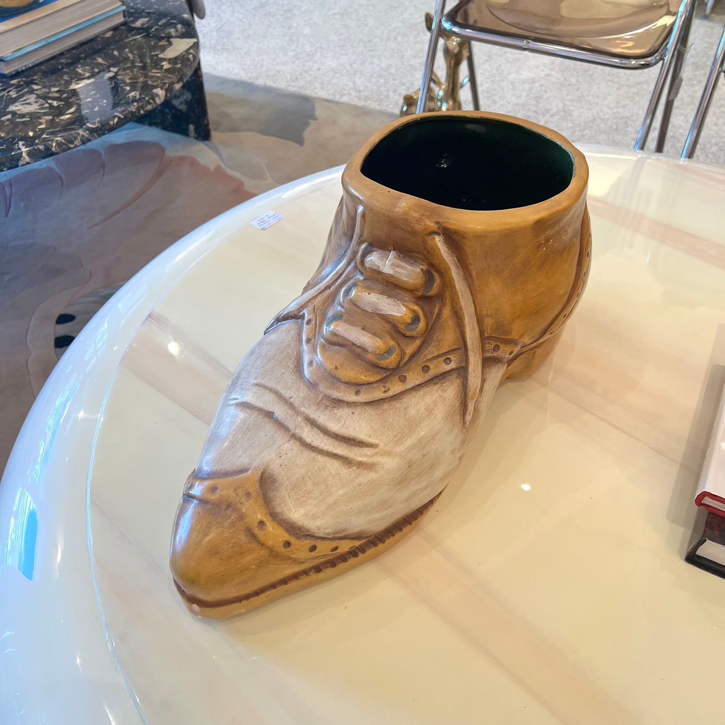 Vintage Extra Large Ceramic Shoe Planter