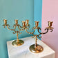 Vintage Brass 3 Arm Candelabra