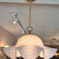 Vintage Murano Style Pink Speckled Pendant Chandelier