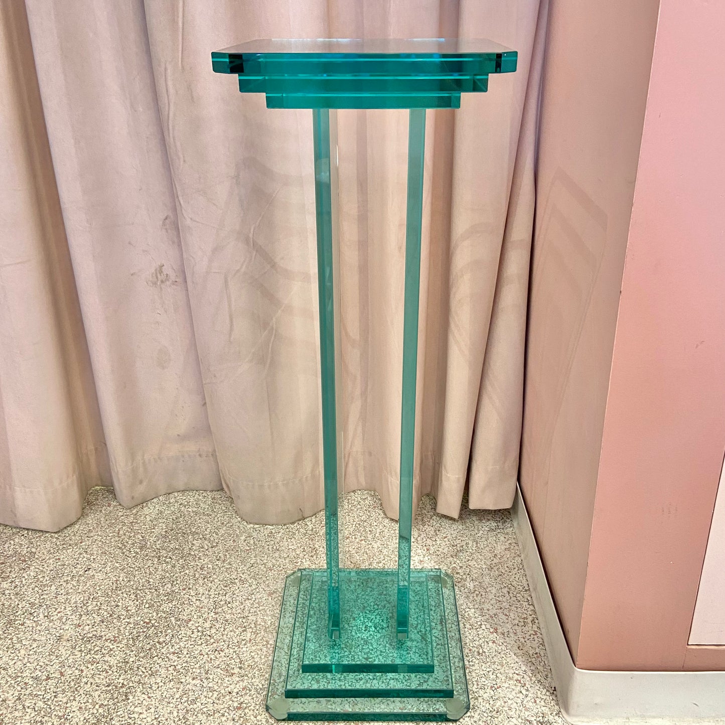 Vintage Stacked Glass Pedestal 36"