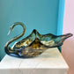 Vintage Murano Style Glass Swan Catchall