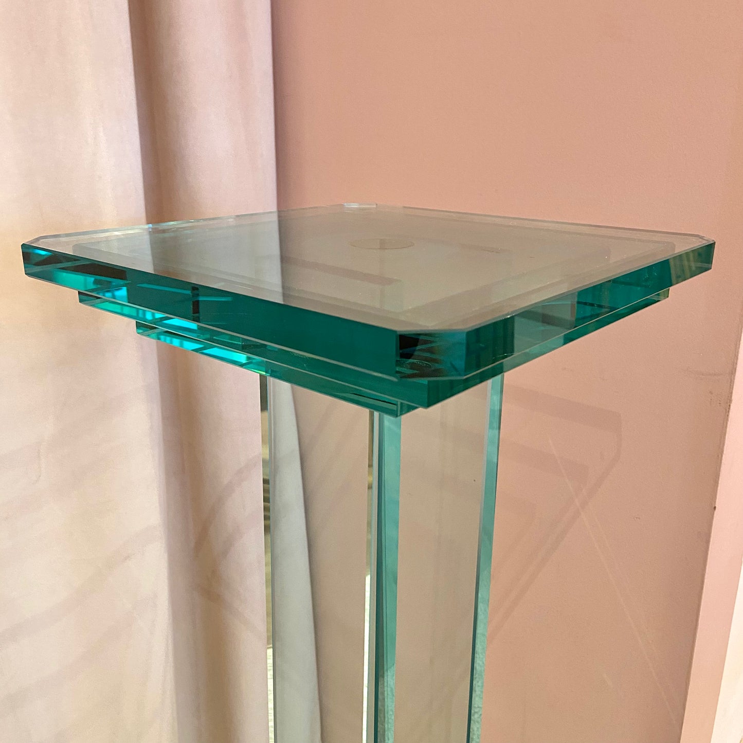 Vintage Stacked Glass Pedestal 36"