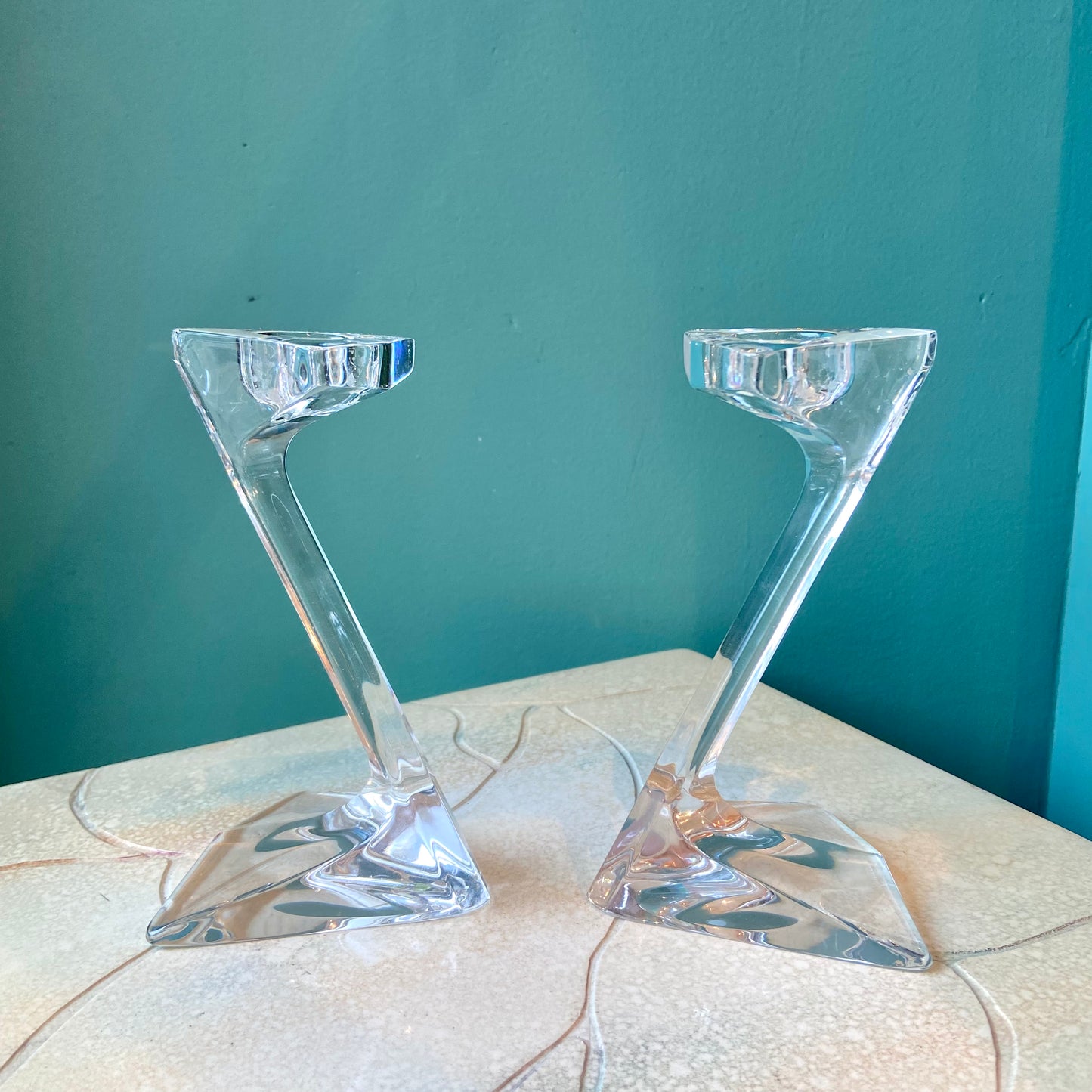 Vintage Crystal Candlestick Holders by Riedel