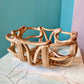 Vintage Ceramic Woven Basket Bowl