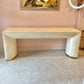 Vintage Karl Springer Style Lacquer Demilune Footed Console Table