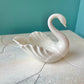 Vintage Porcelain Swan Ring Dish By Lenox