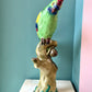 Vintage Hand Painted Ceramic Italian Parrot Statue
