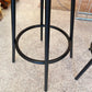 Pair of Black Crown Back Swivel Bar Chairs