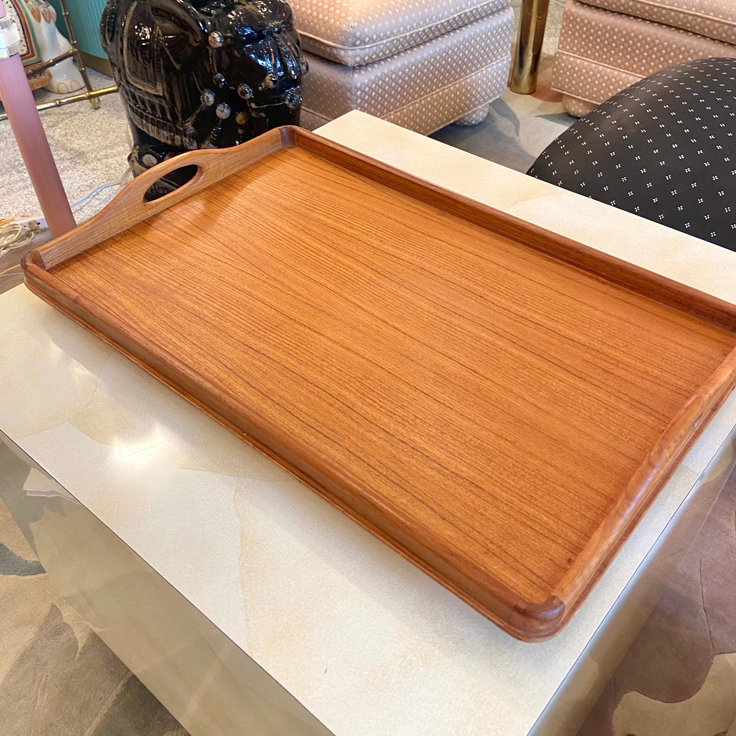 Vintage 1970’s Teak Wood Folding Tray