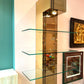Vintage Paul Evans Style Bronze Mirrored Light Up Floating Shelves