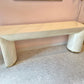 Vintage Karl Springer Style Lacquer Demilune Footed Console Table