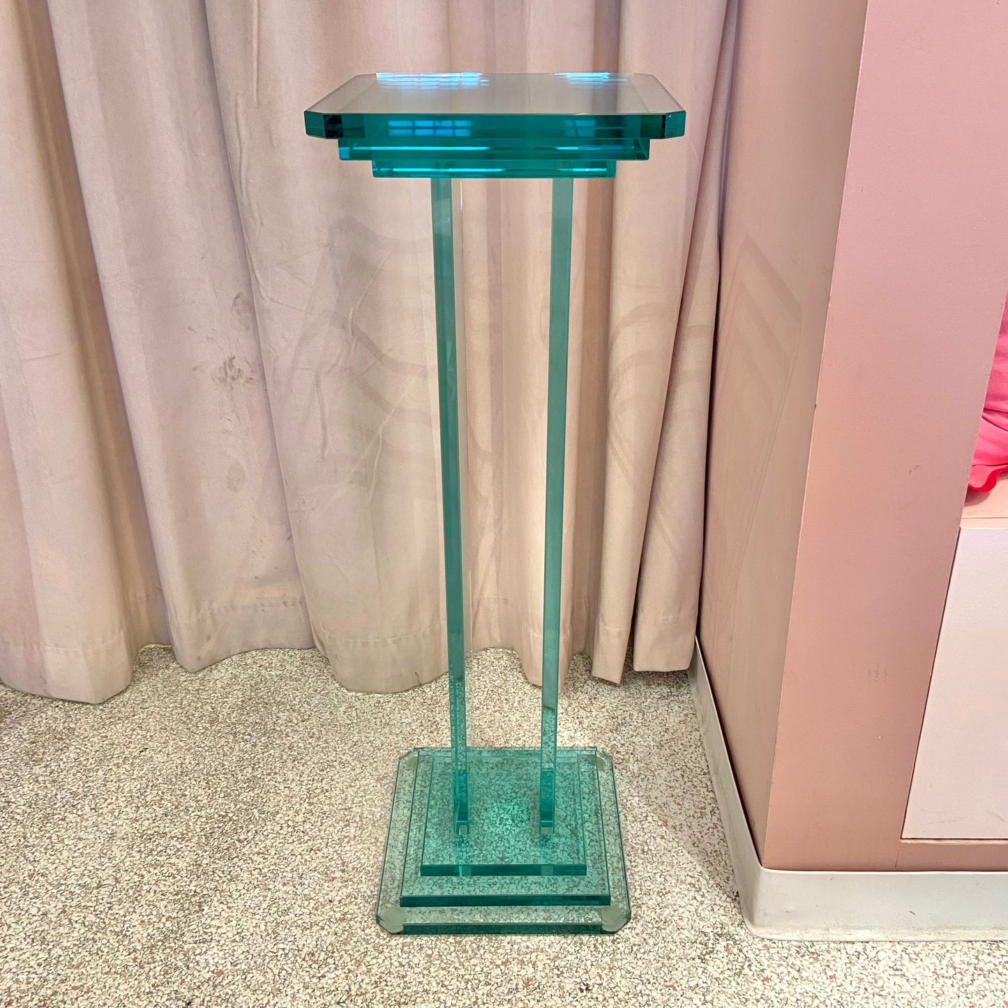 Vintage Stacked Glass Pedestal 36"