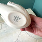 Vintage White Porcelain and Gold Swan Ring Dish By Lenox