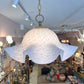 Vintage Murano Style Pink Speckled Pendant Chandelier