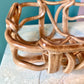 Vintage Ceramic Woven Basket Bowl