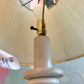 Vintage Spiral Base White Washed Wooden Lamp