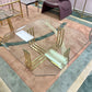 Vintage Brass and Glass Coffee Table
