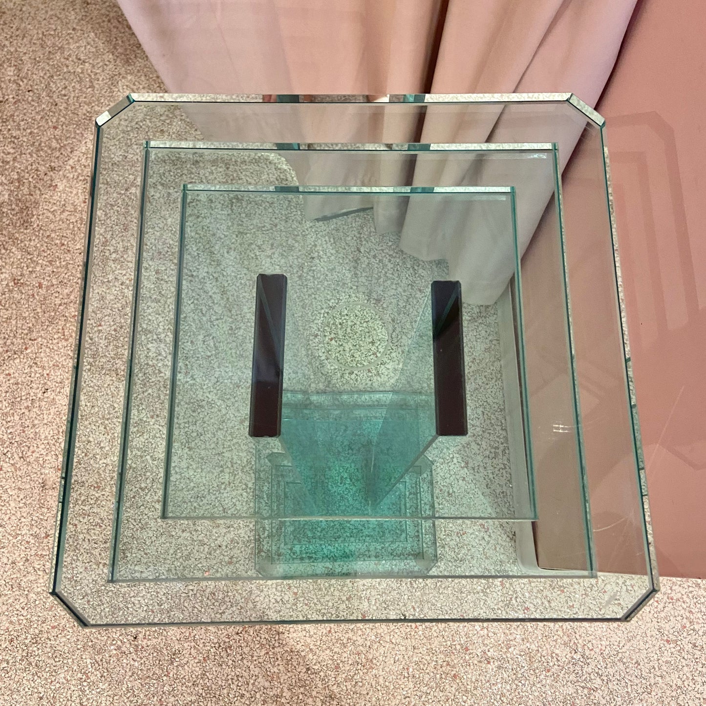 Vintage Stacked Glass Pedestal 36"