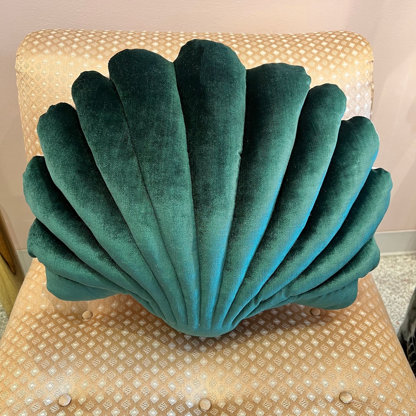 Large Velvet Shell Pillow by Tamar Mogendorff