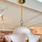 Vintage Murano Style Pink Speckled Pendant Chandelier