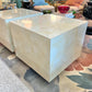1980's Faux Goatskin Laminate Cube Side Table/item