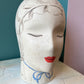1950's Hand Painted Wooden Mannequin Head/item