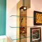 Vintage Paul Evans Style Bronze Mirrored Light Up Floating Shelves