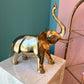 Large Vintage Brass Elephant Statue