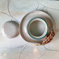 Vintage Fitz and Floyd Feathered Ceramic Hat Trinket Box
