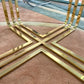 Vintage Brass and Glass Coffee Table