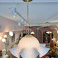 Vintage Murano Style Pink Speckled Pendant Chandelier