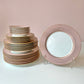 1979 Fitz and Floyd Pink `Rondelle’ Dinnerware Set -26 Pieces