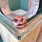 Vintage Abstract Lucite and Steel Art Sculpture by Haziza