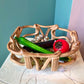 Vintage Ceramic Woven Basket Bowl